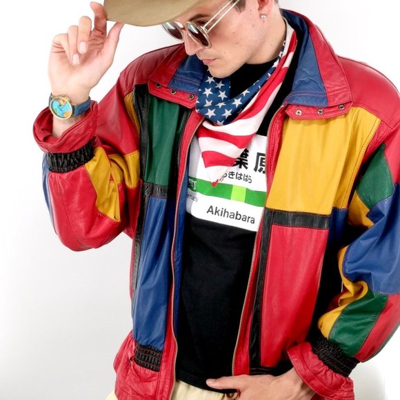 Vintage Other - Vintage G-III Leather Colorblock Patchwork Jacket